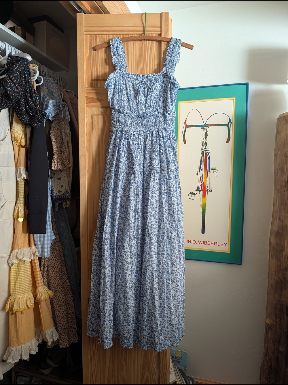 Gap X Doen Blue Floral Dress Xxs